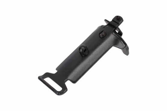 The Harris Bipod Mini 14 Adapter Stud connects to the factory front sling swivel in a snap